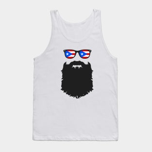 Puerto Rican Hipster Beard Puerto Rico Boricua Proud Tank Top